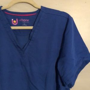 Urbane Ultimate Blue Scrub Top Large